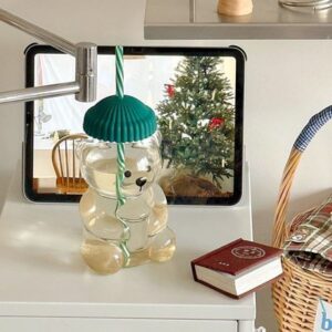 Cute Bear Glass Tumbler